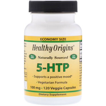 Healthy Origins, 5-HTP, 100 mg, 120 gélules végétales