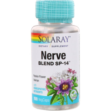 Solaray, mezcla nerviosa sp-14, 100 cápsulas vegetales