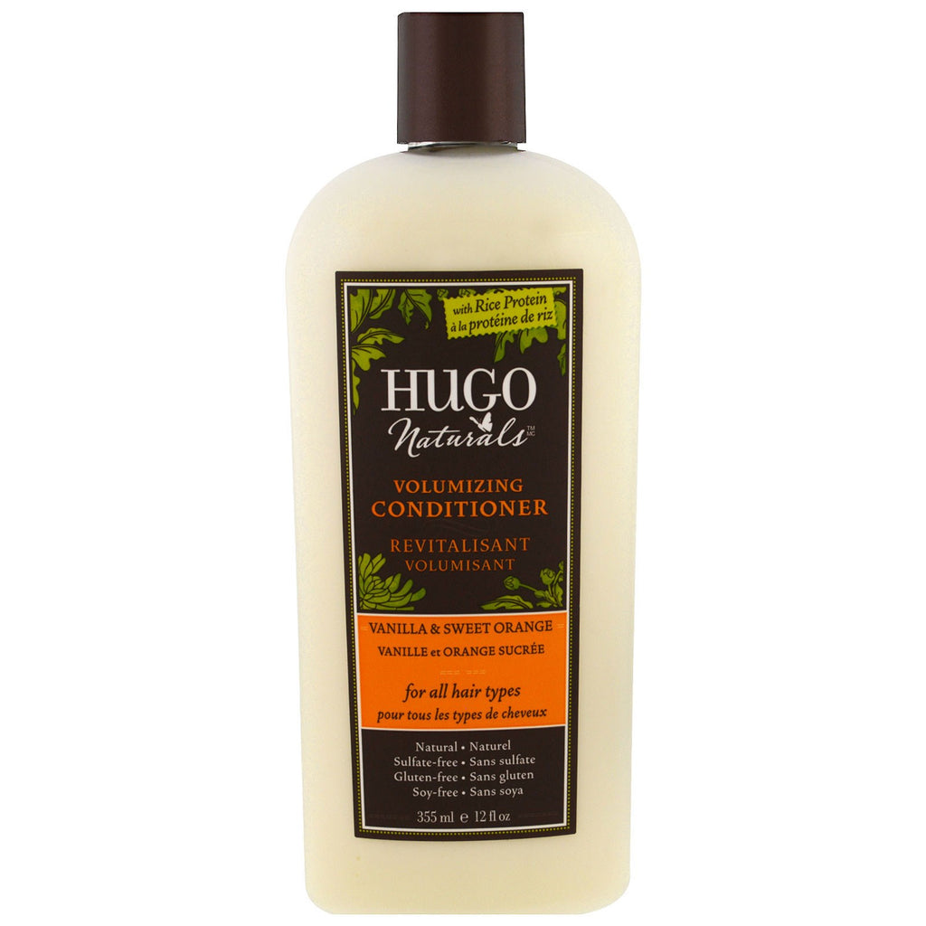 Hugo Naturals, Acondicionador voluminizador, vainilla y naranja dulce, 12 fl oz (355 ml)