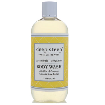 Deep Steep, gel de spălat pentru corp, grapefruit - bergamot, 17 fl oz (503 ml)