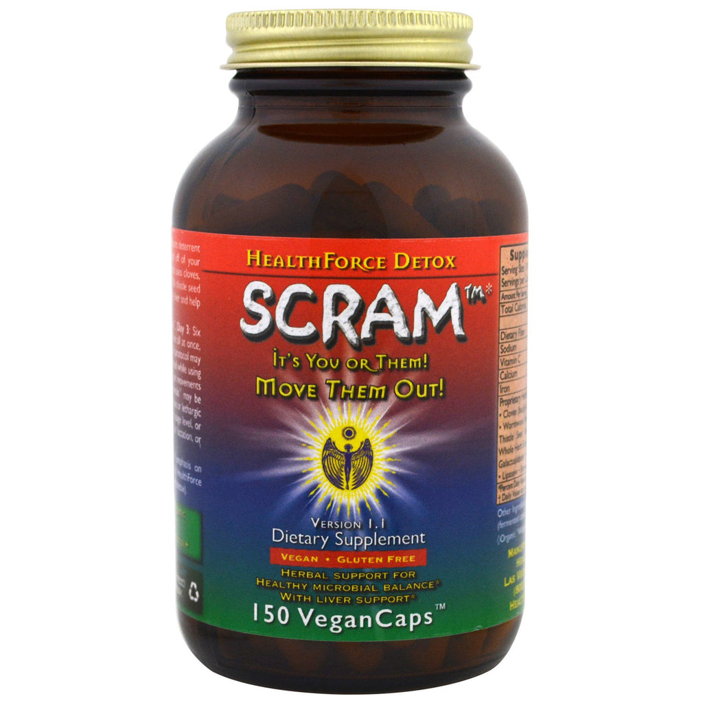HealthForce Superfoods, Scram, 150 cápsulas veganas