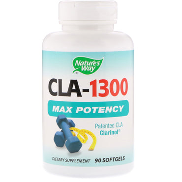 Nature's Way, CLA-1300, maximale potentie, 90 softgels