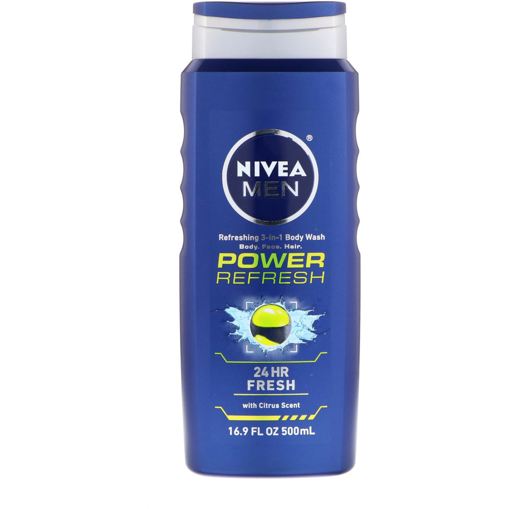 Nivea, Power Refresh, שטיפת גוף 3 ב-1, 16.9 פל אונקיות (500 מ"ל)