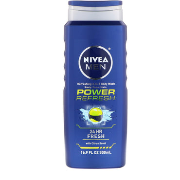 Nivea, Power Refresh, 3-in-1 lichaamswas, 16,9 fl oz (500 ml)