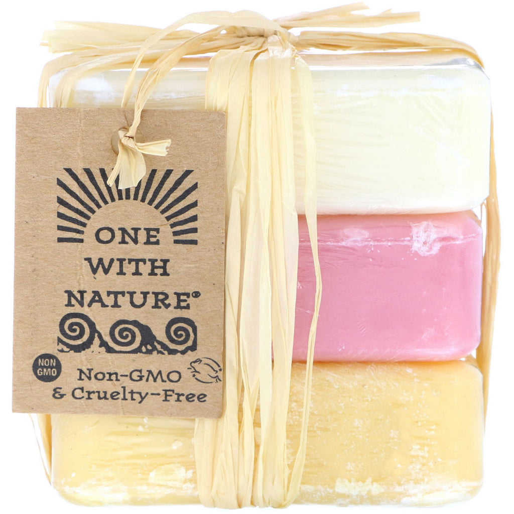 One with Nature, Dead Sea Mineral Soap Bars, Goat's Milk, Wildberry and Lemon Verbena, 1 Pack of 3 Bars, 4 oz (114 g) Each