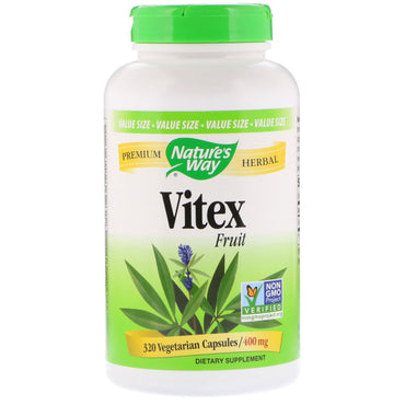 Nature's Way, Fruta Vitex, 400 mg, 320 cápsulas vegetarianas