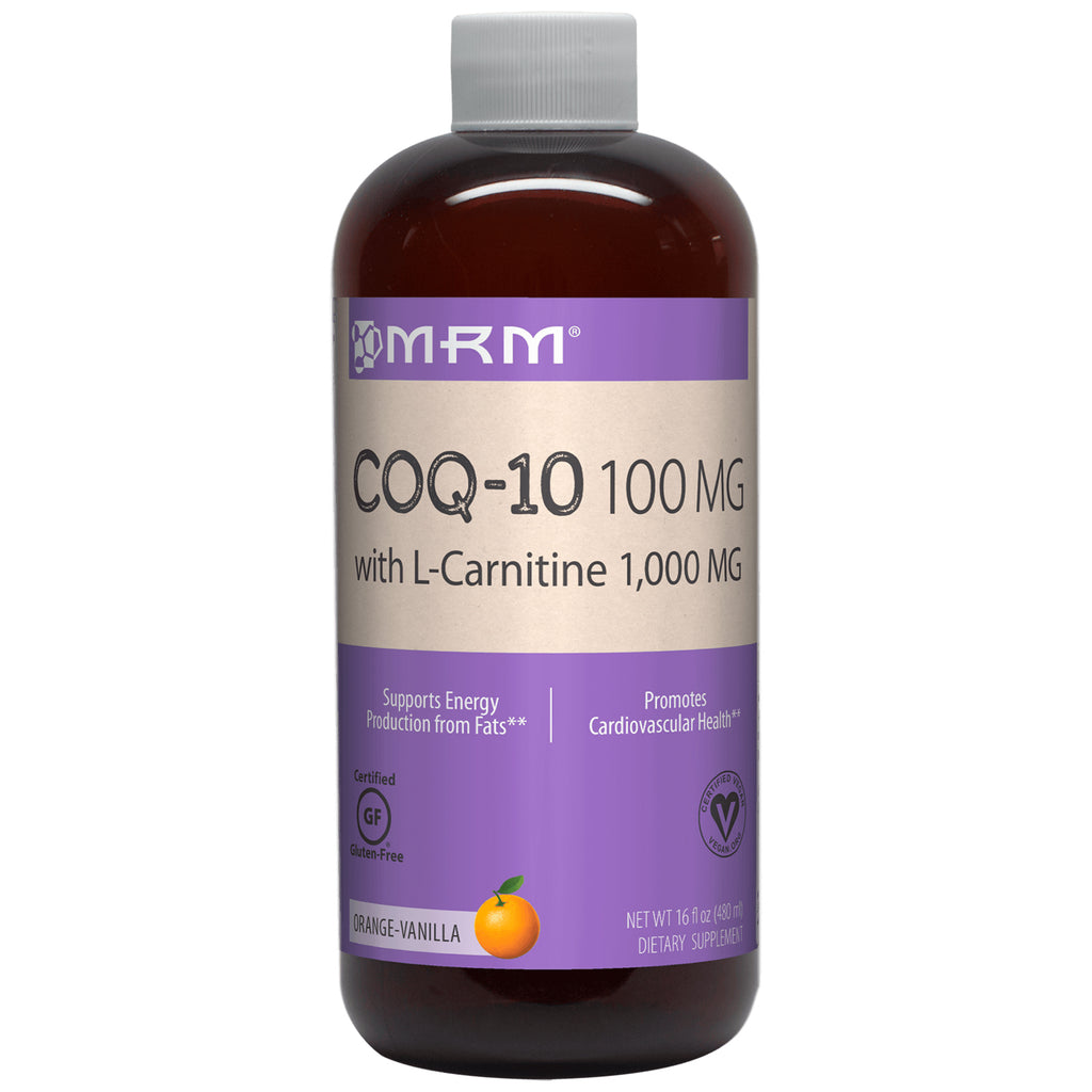 MRM, CoQ-10 100 มก. พร้อมแอล-คาร์นิทีน 1000 มก., วานิลลาส้ม, 16 fl oz (480 มล.)