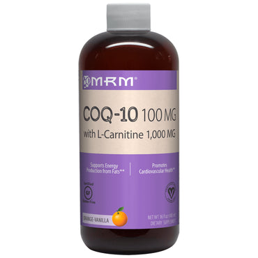 MRM, CoQ-10 100 mg avec L-Carnitine 1000 mg, Orange Vanille, 16 fl oz (480 ml)