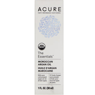 Acure, The Essentials, Moroccan Argan Oil, 1 fl oz (30 ml)