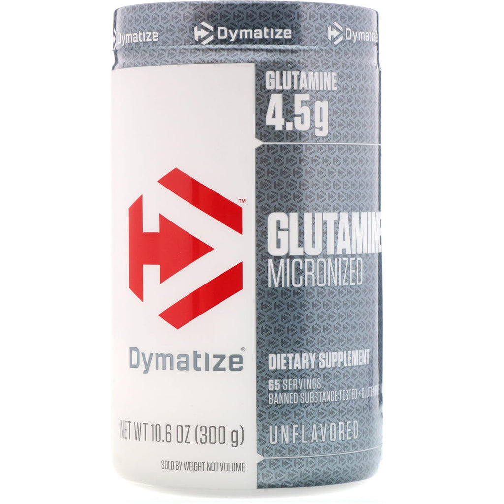 Dymatize Nutrition, gemicroniseerd glutamine, zonder smaak, 10,6 oz (300 g)