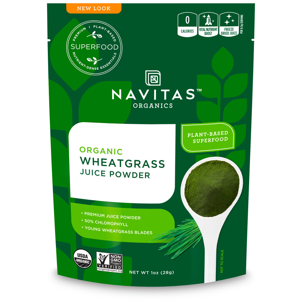 Navitas s, pulbere de suc de iarbă de grâu, 1 oz (28 g)
