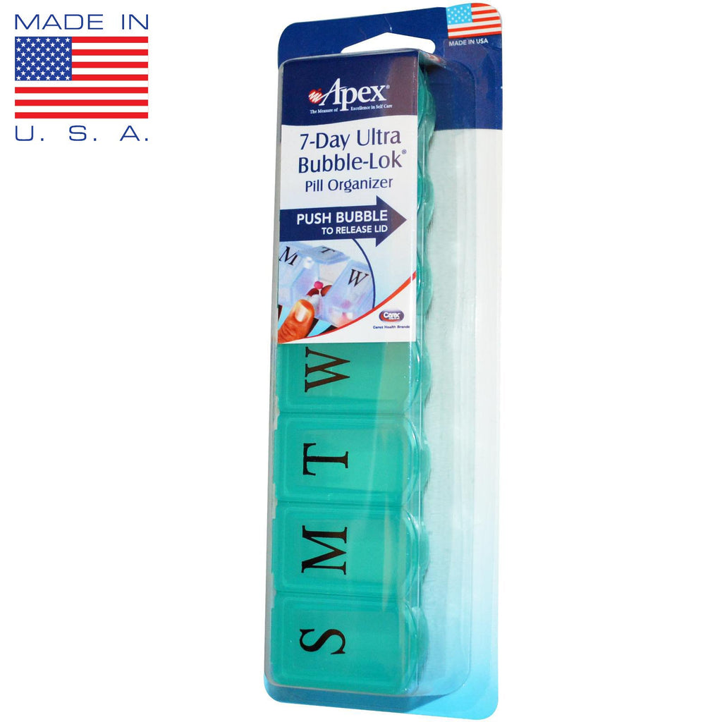 Apex, ultra-bubbel-lok-pillenorganizer voor 7 dagen, 1 pillendoosje