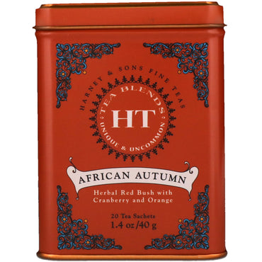 Harney &amp; Sons, Automne africain, 20 sachets de thé, 1,4 oz (40 g)