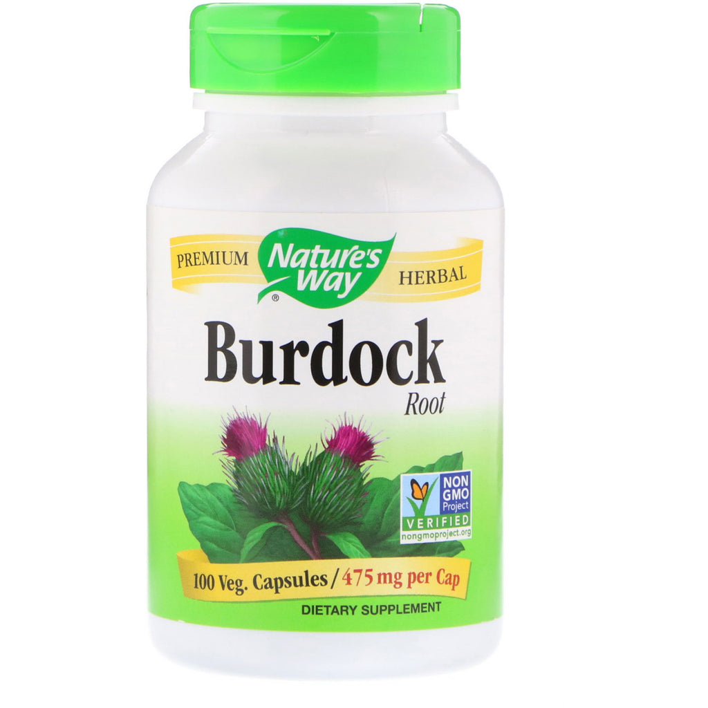 Nature's Way, Burdock Root, 475 mg, 100 Veg Kapsler