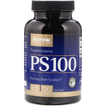 Jarrow Formulas, PS 100, phosphatidylsérine, 100 mg, 120 gélules