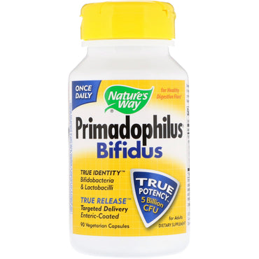 Nature's Way, Primadophilus, Bifidus, For Adults, 5 Billion CFU, 90 Vegetable Capsules