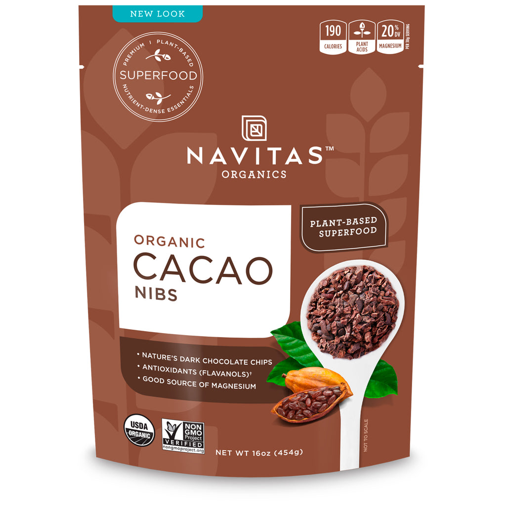 Navitas s, , Cacao Nibs, 16 ออนซ์ (454 กรัม)