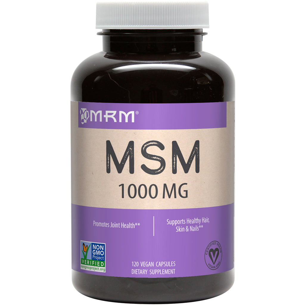 MRM、MSM、1,000 mg、ビーガン カプセル 120 粒