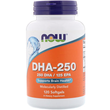 Now Foods, DHA-250/EPA-125, 120 cápsulas blandas