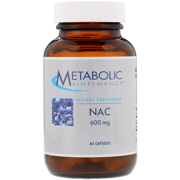Manutenção Metabólica, NAC, 600 mg, 60 Cápsulas