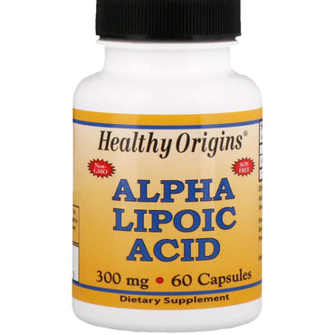 Healthy Origins, acid alfa lipoic, 300 mg, 60 capsule