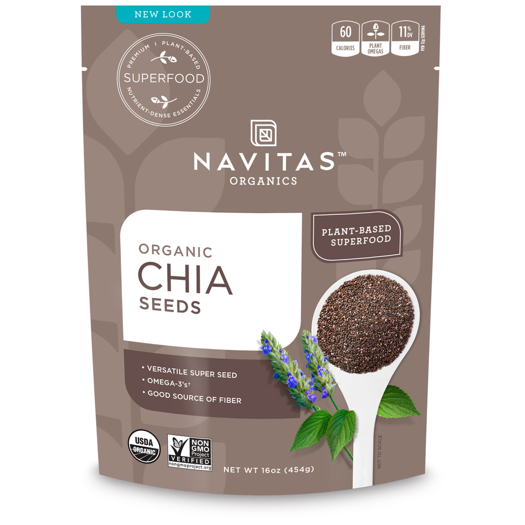 Navitas s, graines de chia, 16 oz (454 g)