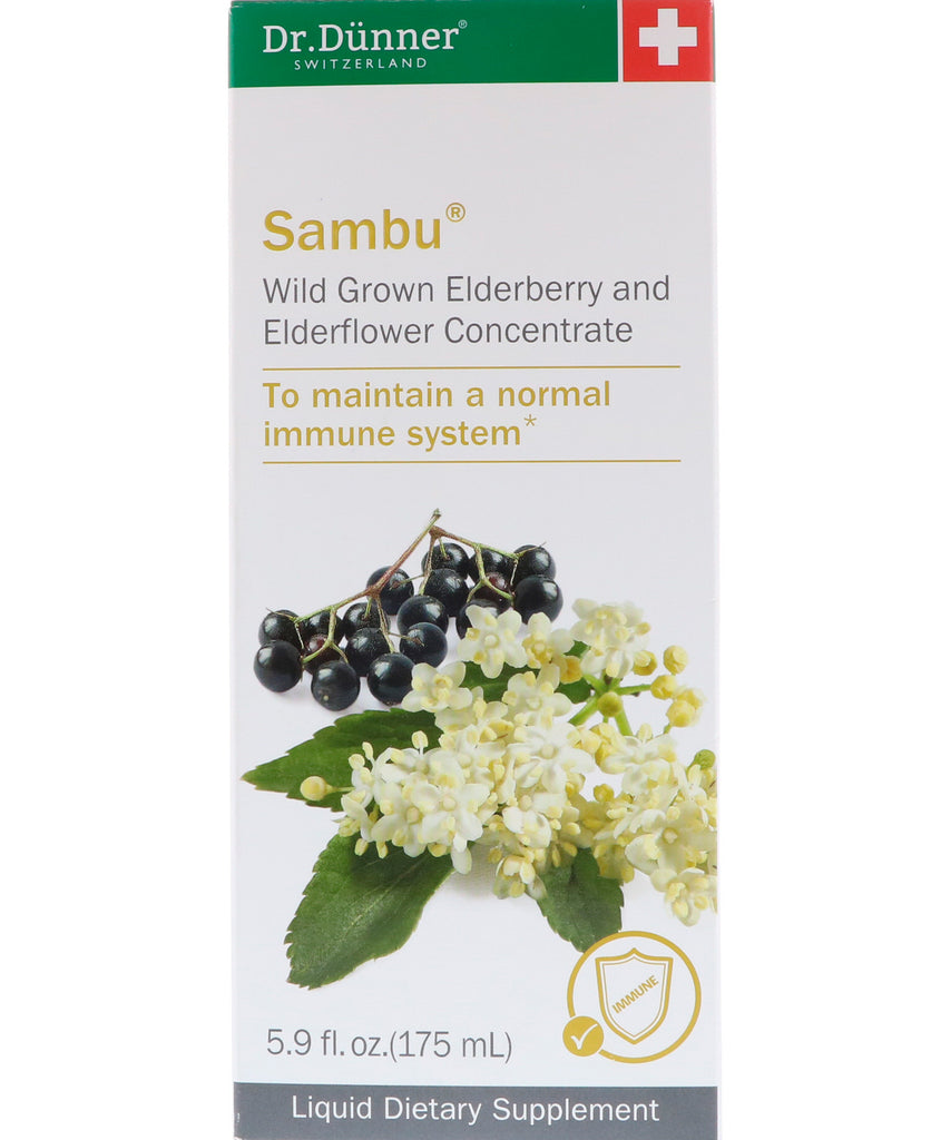Dr. Dunner, USA, Sambu, Wild Grown Elderberry และ Elderflower Concentrate, 5.9 fl oz (175 ml)