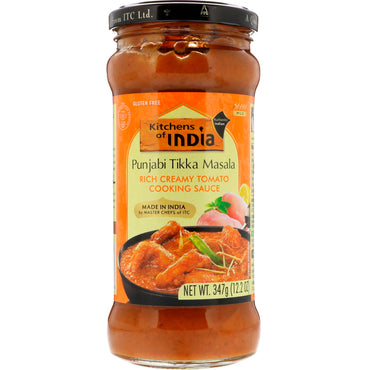 Kitchens of India, Punjabi Tikka Masala, Bogaty kremowy sos pomidorowy do gotowania, łagodny, 12,2 uncji (347 g)