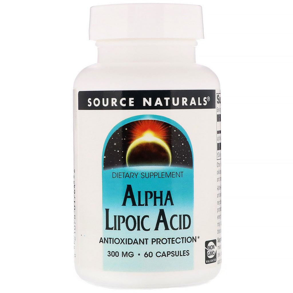 Source Naturals, Ácido alfa lipoico, 300 mg, 60 cápsulas