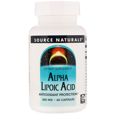 Source Naturals, Ácido Alfa Lipóico, 300 mg, 60 Cápsulas