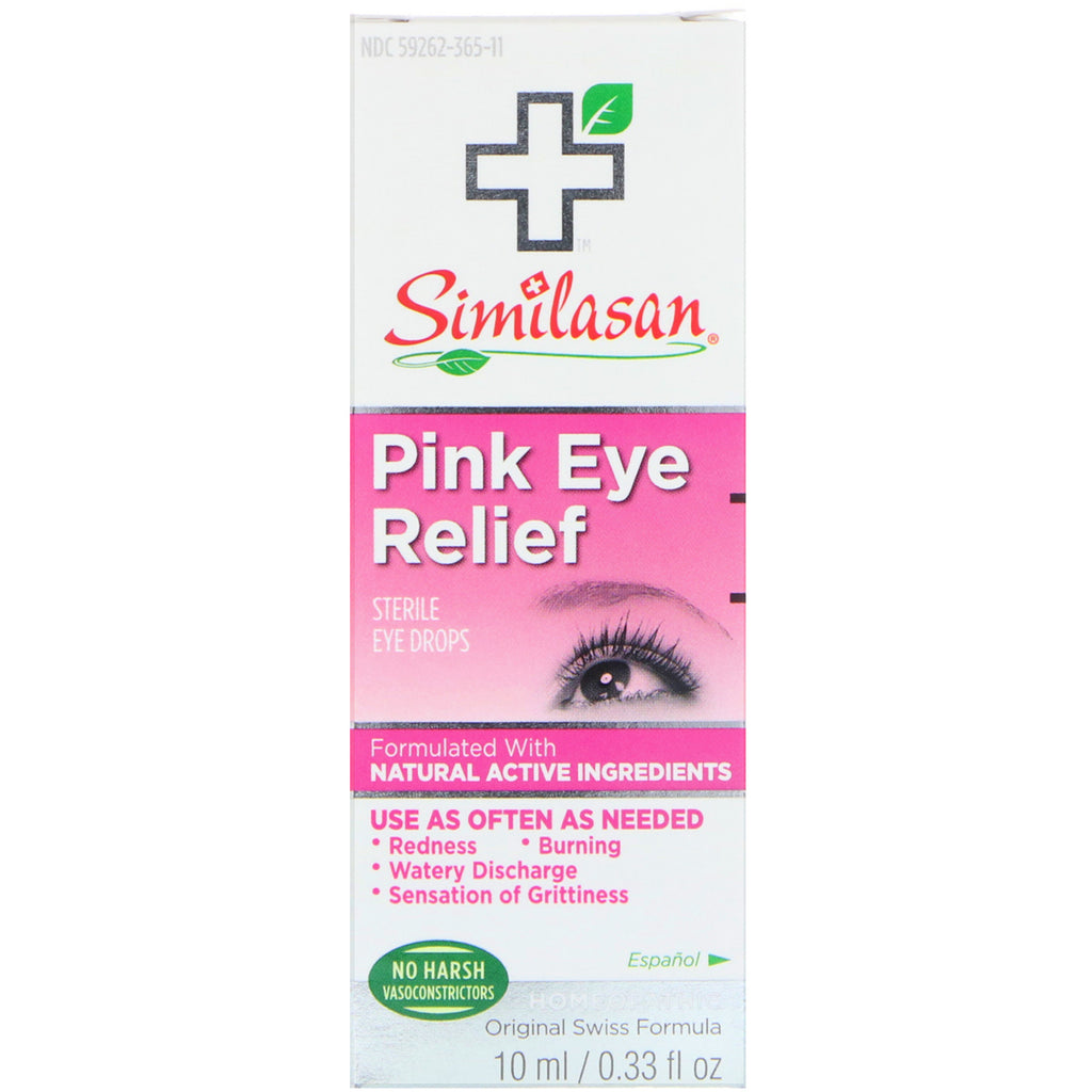 قطرات معقمة لتخفيف العين الوردية من سيميلاسان، 0.33 أونصة سائلة (10 مل)
