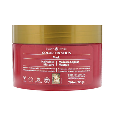 Surya Henna, Color Fixation - Masque capillaire réparateur, 7,6 fl oz (225 g)