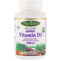 Paradise Herbs, Earths Blend, Vitamin D3, 5000 IU, 90 Vegetarian Capsules