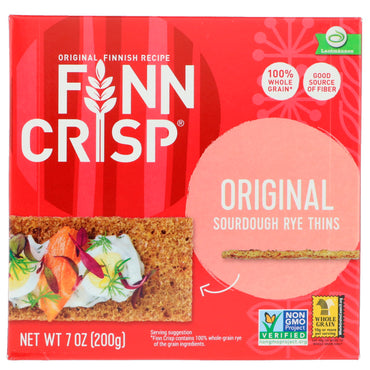 Finn Crisp、サワー種ライ麦シン、オリジナル、7 oz (200 g)