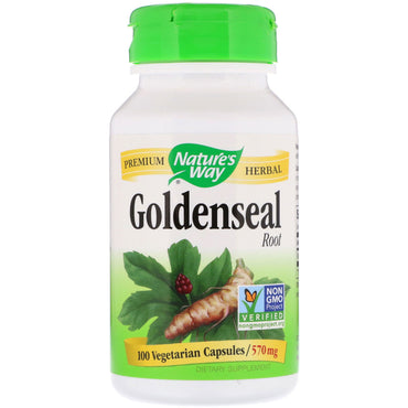 Nature's Way, Raiz de Goldenseal, 570 mg, 100 Cápsulas Vegetarianas