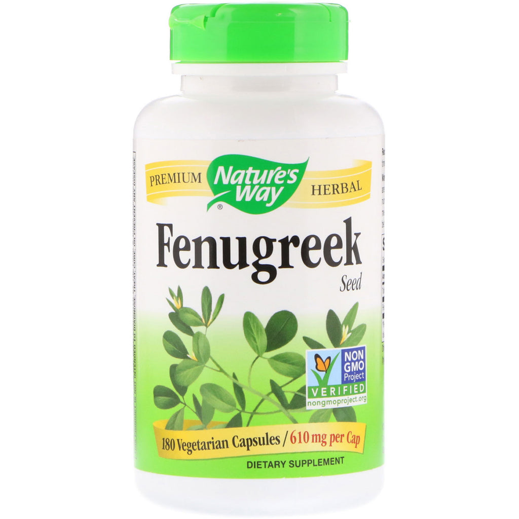 Nature's Way, Graines de fenugrec, 610 mg, 180 capsules végétariennes