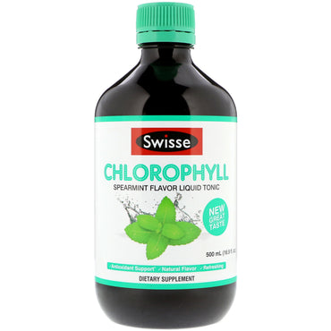 Swisse, Chlorophyll, flüssiges Tonic mit Spearmint-Geschmack, 16,9 fl oz (500 ml)