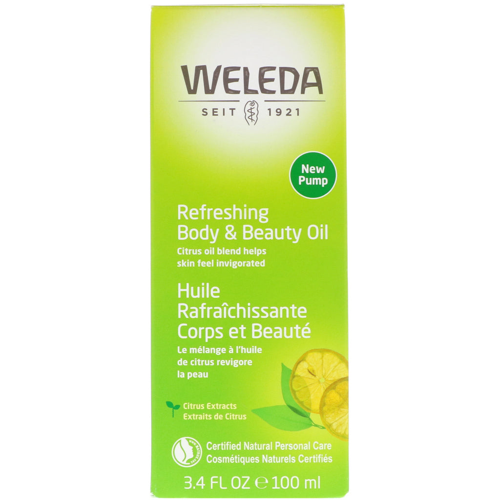 Weleda, Refreshing Body & Beauty Oil, Citrus Extracts, 3.4 fl oz (100 ml)