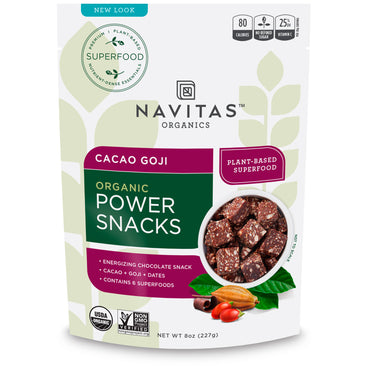 Navitas s, , Power Snacks, Cacao Goji, 8 oz (227 g)