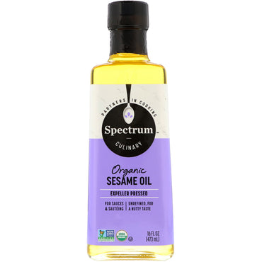 Spectrum Naturals, Aceite de sésamo, prensado con expulsor, 16 fl oz (473 ml)