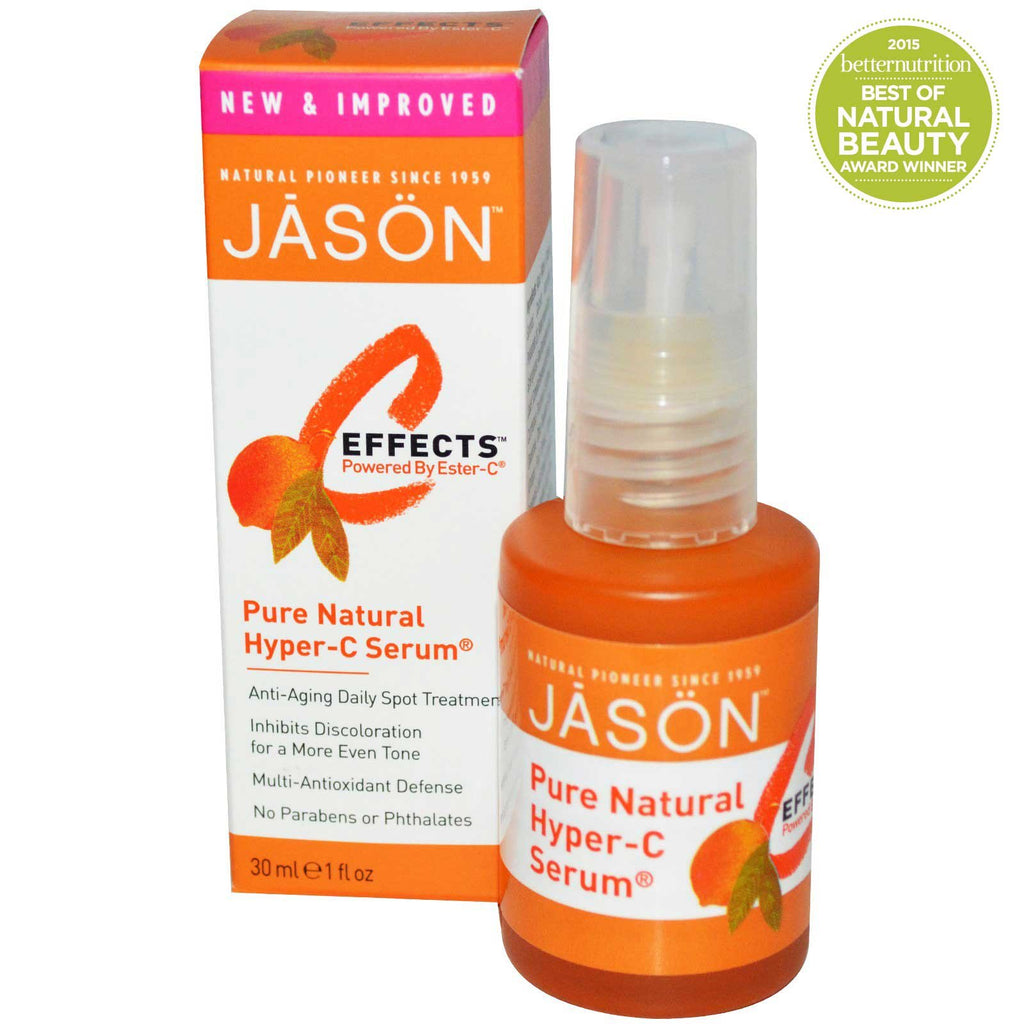 Jason Natural, C-Effects, suero Hyper-C, tratamiento antienvejecimiento diario para las manchas, 1 fl oz (30 ml)