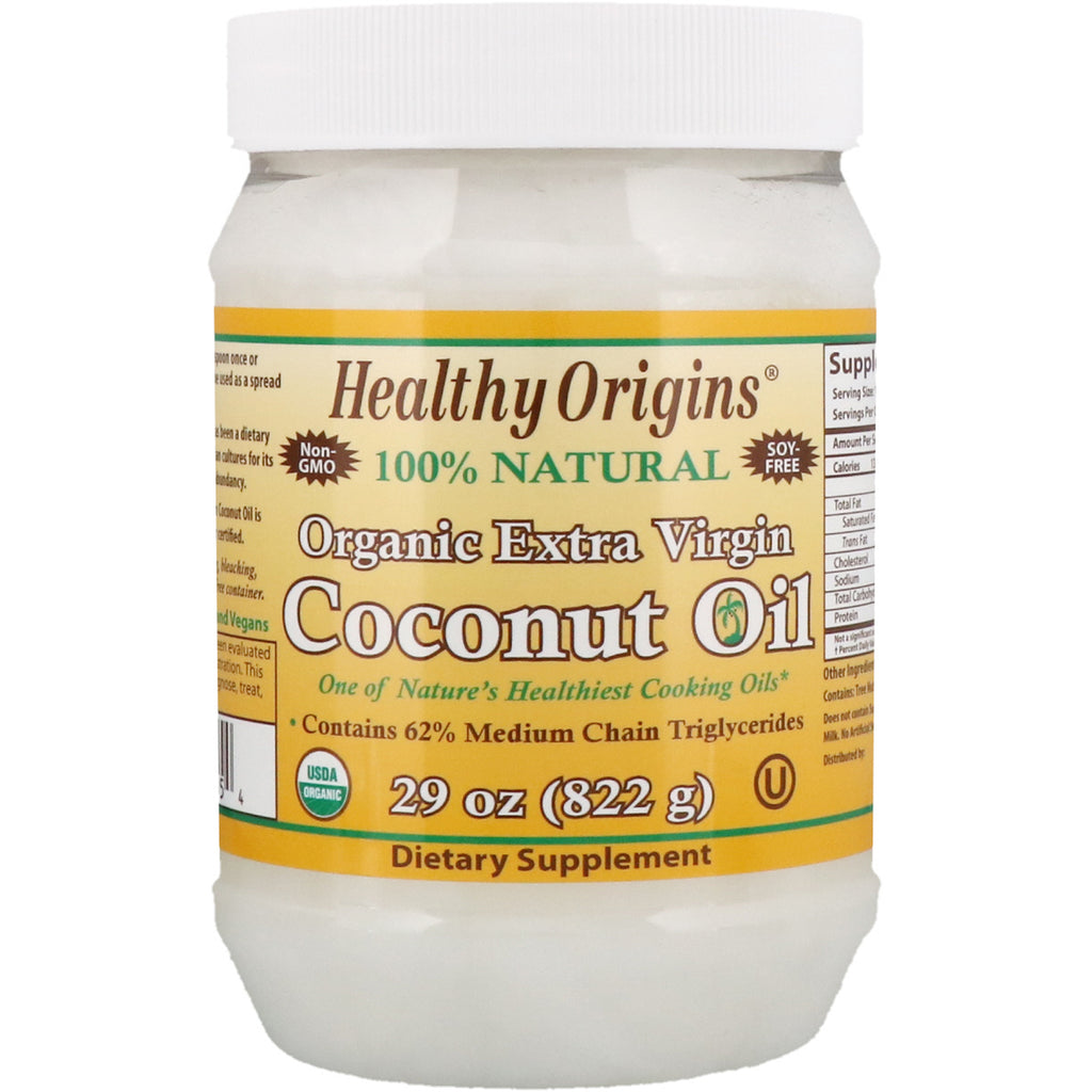 Healthy Origins, olej kokosowy z pierwszego tłoczenia, 29 uncji (822 g)