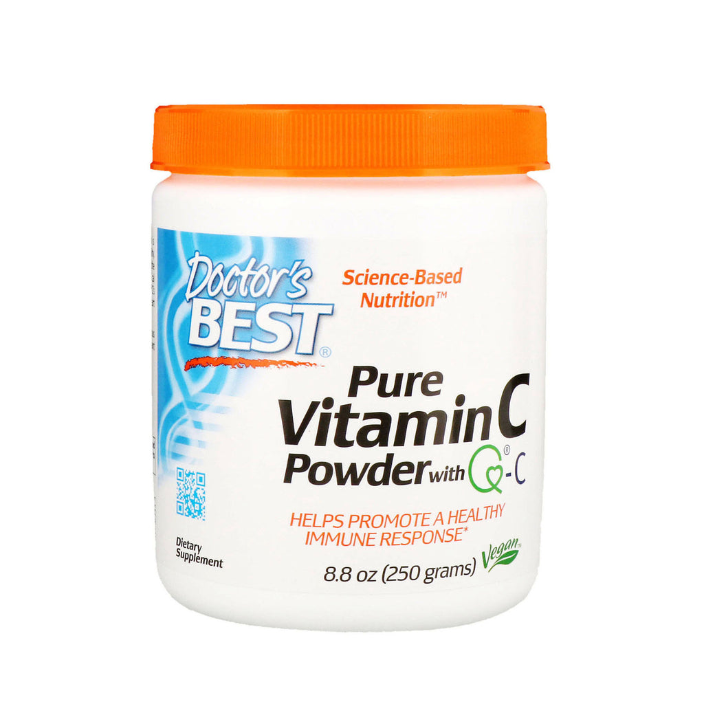 Doctor's Best, rent vitamin C-pulver med QC, 8,8 oz (250 g)