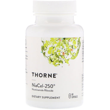 Thorne research, niacel-250, nikotinamid ribosid, 60 kapsler