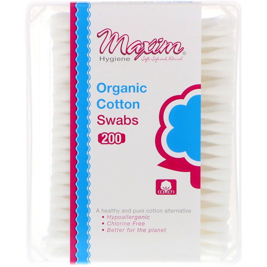 Maxim Hygiene Products, hisopos de algodón, 200 unidades