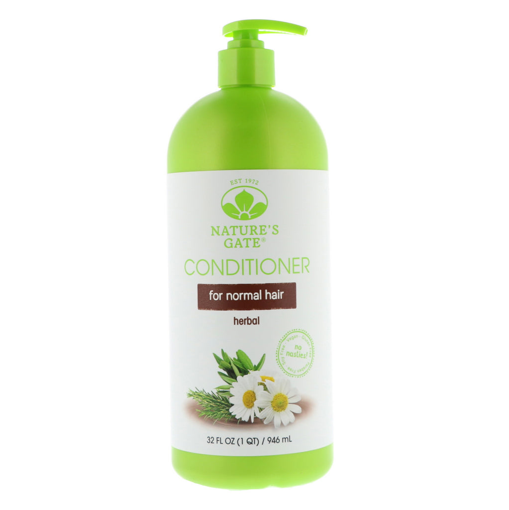 Nature's Gate, Herbal Conditioner, For Normal Hair, 32 fl oz (946 ml)