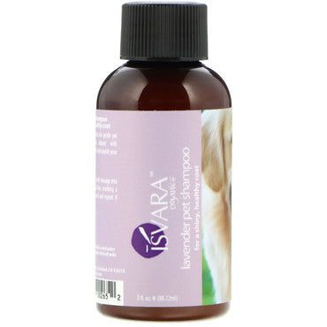Isvara s, Shampoo para Animais de Estimação, Lavanda, 3 fl oz (88,72 ml)