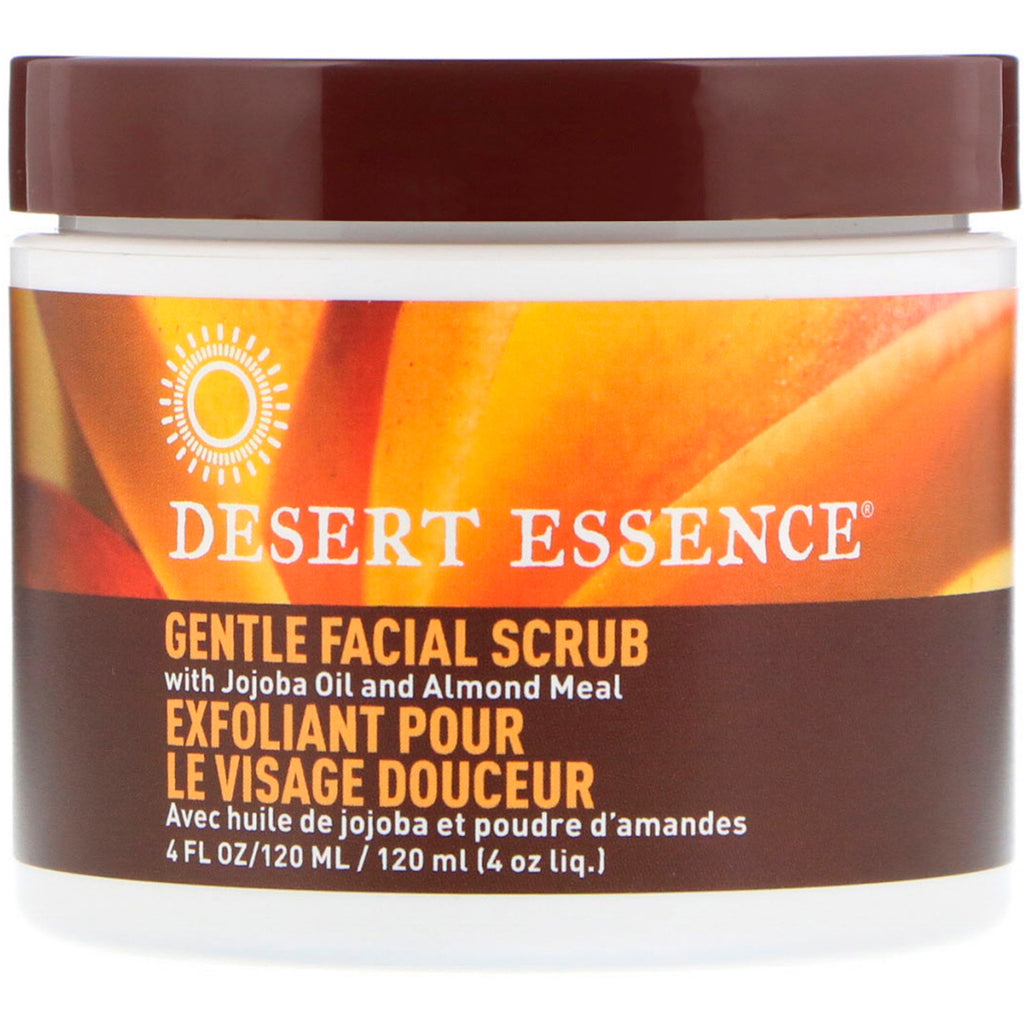 Desert Essence, zachte gezichtsscrub, 4 fl oz (120 ml)