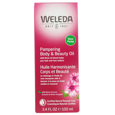 Weleda, Aceite de belleza y cuerpo Pampering, extractos de rosa silvestre, 3,4 fl oz (100 ml)
