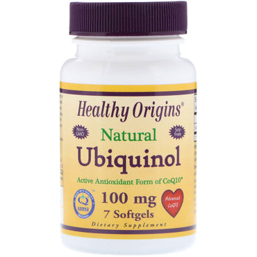 Healthy Origins, ユビキノール、カネカ QH、100 mg、7 ソフトジェル